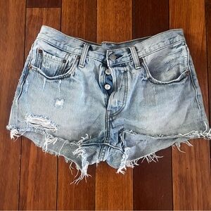 LEVI'S 501 ORIGINAL FIT HIGH RISE SHORTS SIZE 27